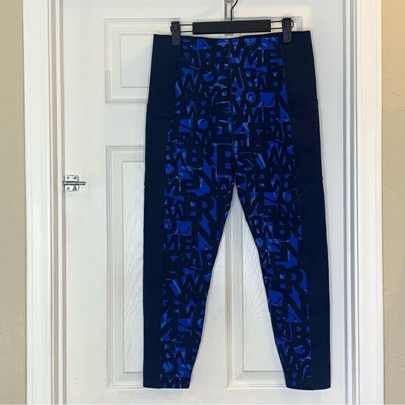 Sweaty Betty Power Pocket High Waist 7/8 Workout Leggings In Blue Size XL - Picture 1 of 10